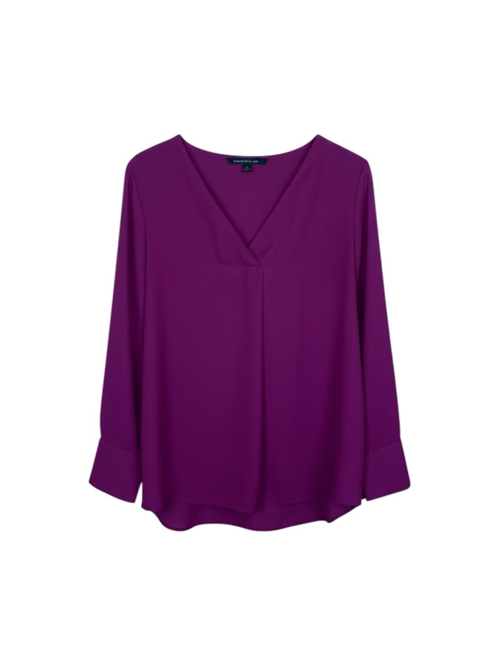 Cynthia Steffe Plum Purple V-Neck Long Sleeve Blouse Women’s Large